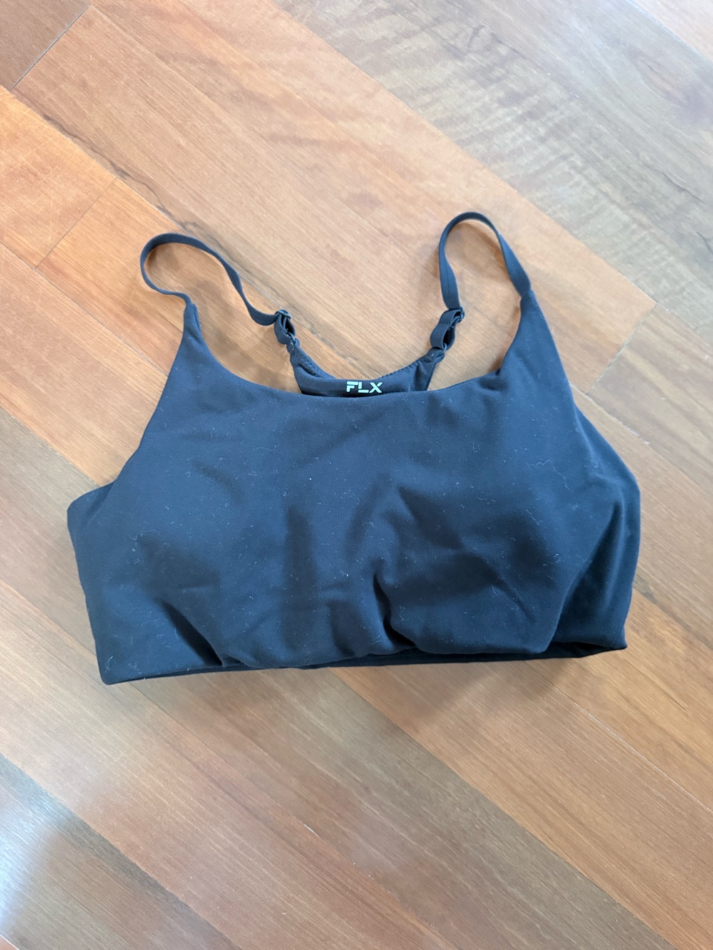 FLX Black Everyday Adjustable-Strap Bralette